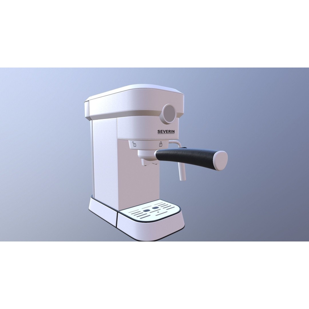 SEVERIN Coffee Machine 3D Model – Game Ready PBR Asset, FBX, OBJ - View 4