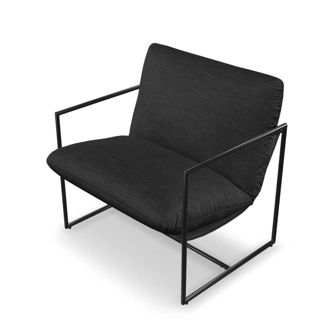 Metal Sling Chair 3D Model – Low Poly Game Asset, FBX, PBR Textures - View 2