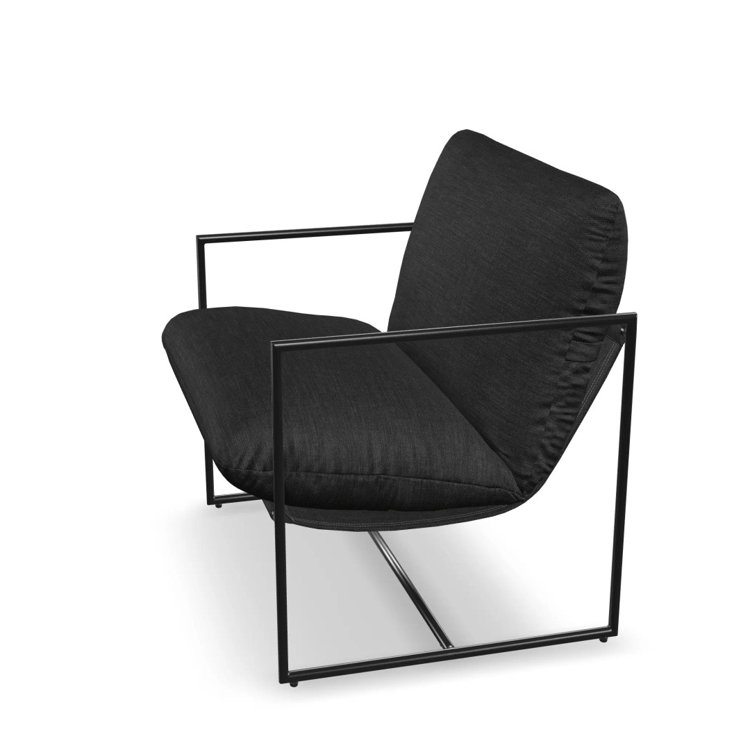 Metal Sling Chair 3D Model – Low Poly Game Asset, FBX, PBR Textures - View 3