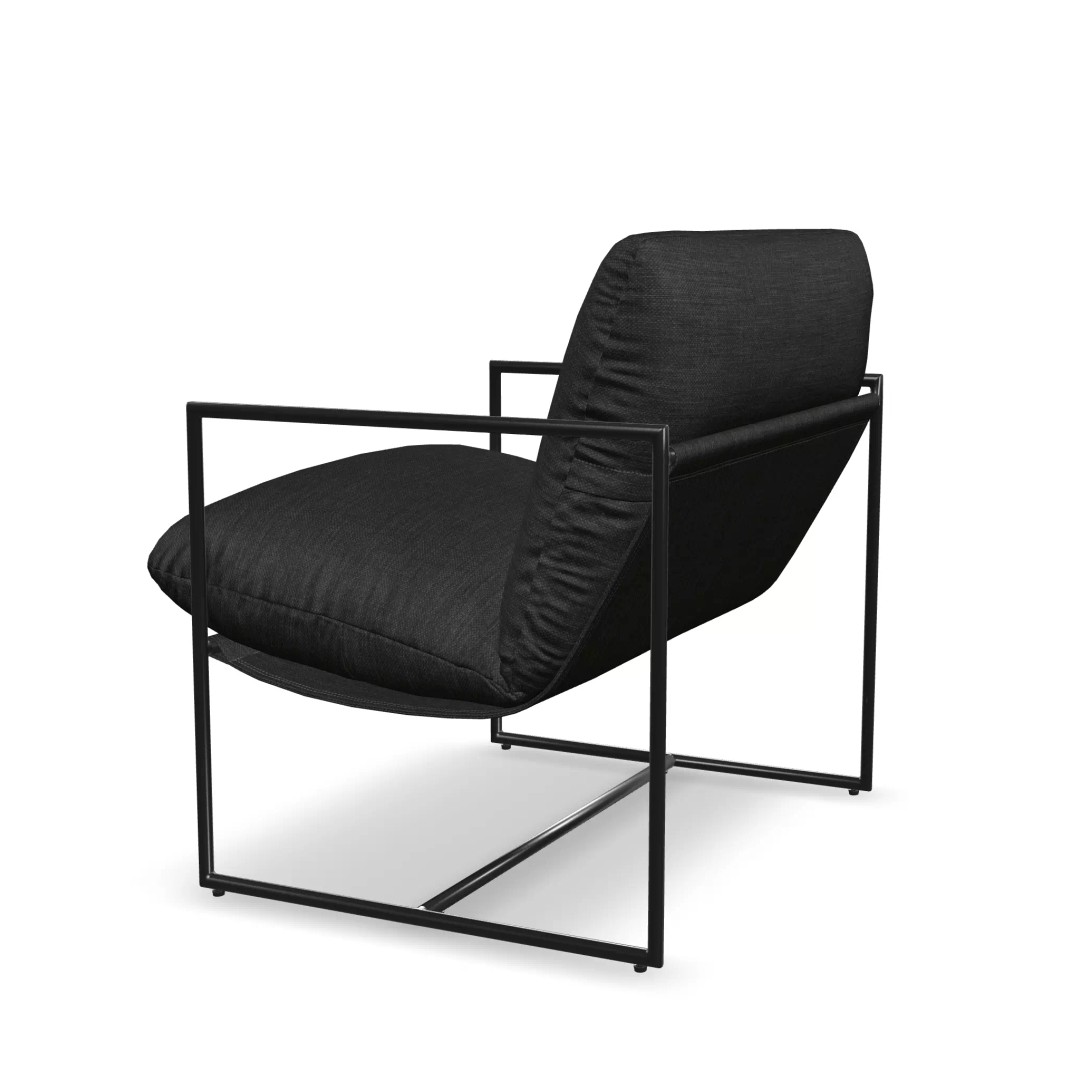 Metal Sling Chair 3D Model – Low Poly Game Asset, FBX, PBR Textures - View 4