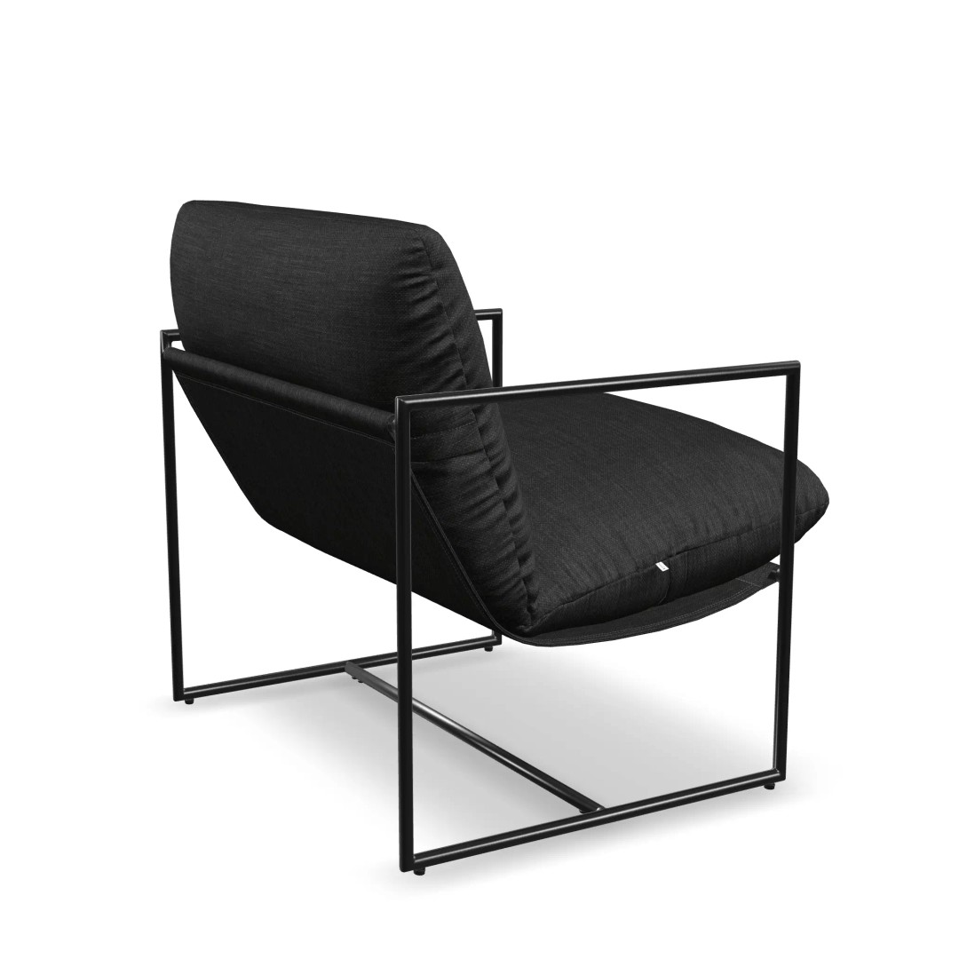 Metal Sling Chair 3D Model – Low Poly Game Asset, FBX, PBR Textures - View 6
