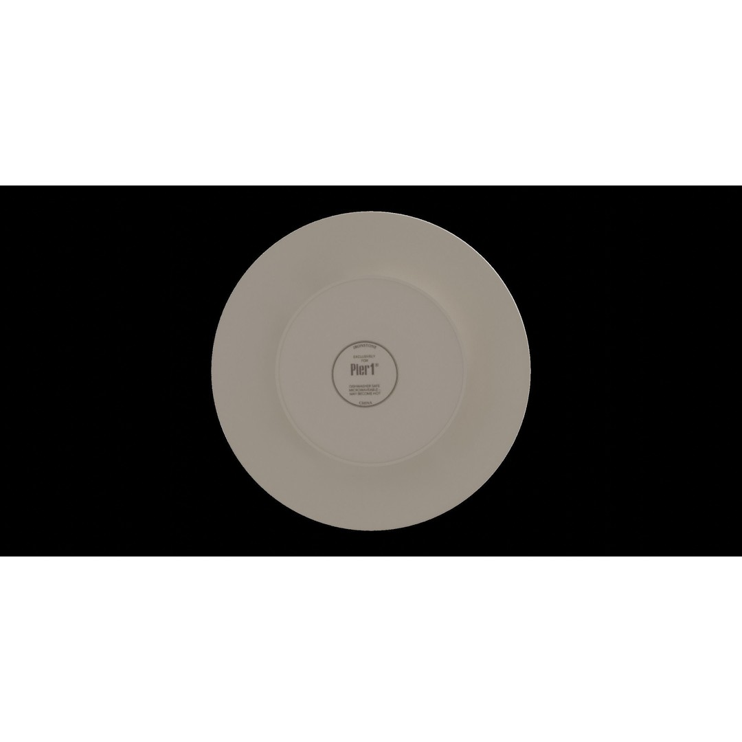 Bradford Plaid Salad Plate 3D Model – Low Poly Kitchenware, FBX - View 7