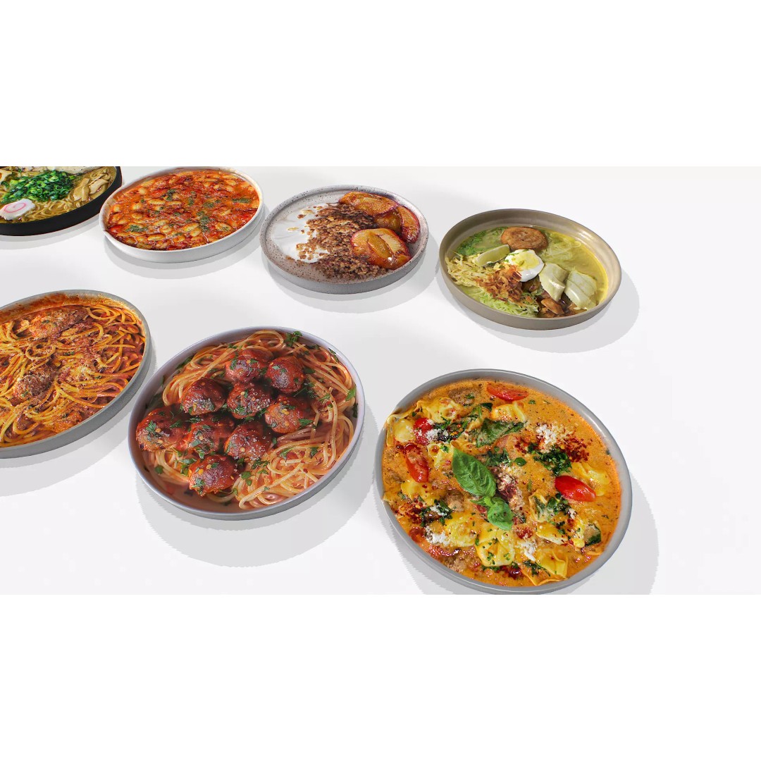 Food on Plate 3D Model – Low Poly Game Asset, PBR Textures - View 8