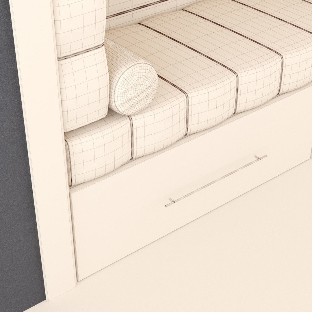 Hall Furniture 3D Model – Contemporary Wooden Wardrobe Set, FBX - View 11