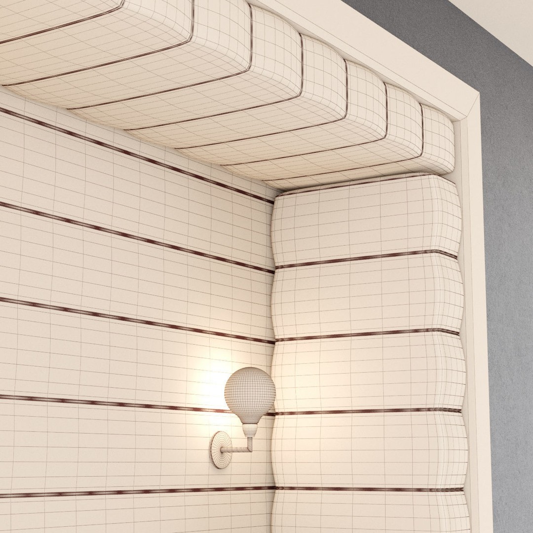 Hall Furniture 3D Model – Contemporary Wooden Wardrobe Set, FBX - View 15