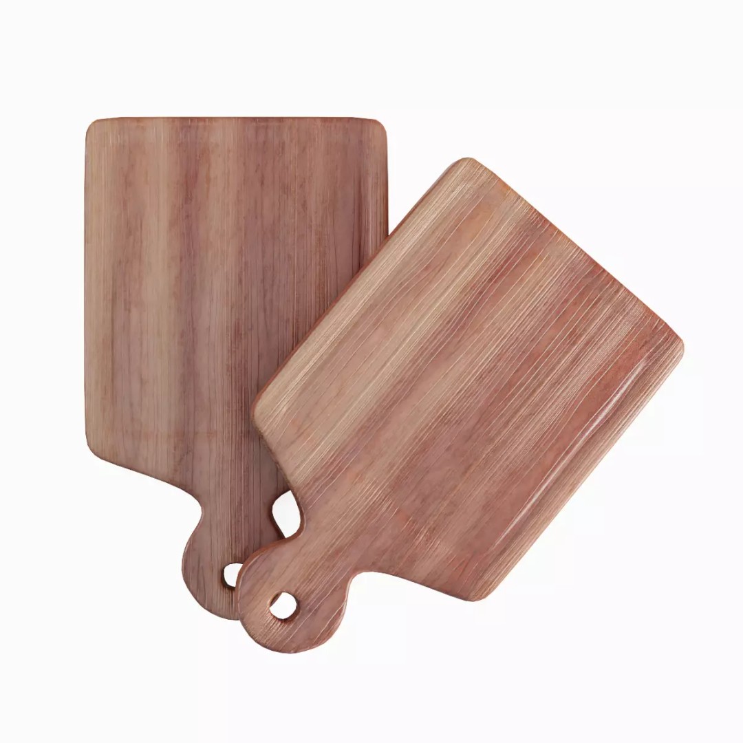 Cutting Board 3D Model – Low Poly Kitchenware with PBR Textures - View 2
