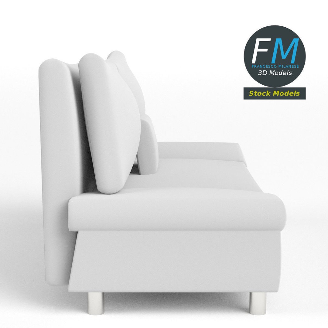 Couch Sofa 3D Model – PBR Game-Ready Asset, FBX & OBJ Formats - View 5