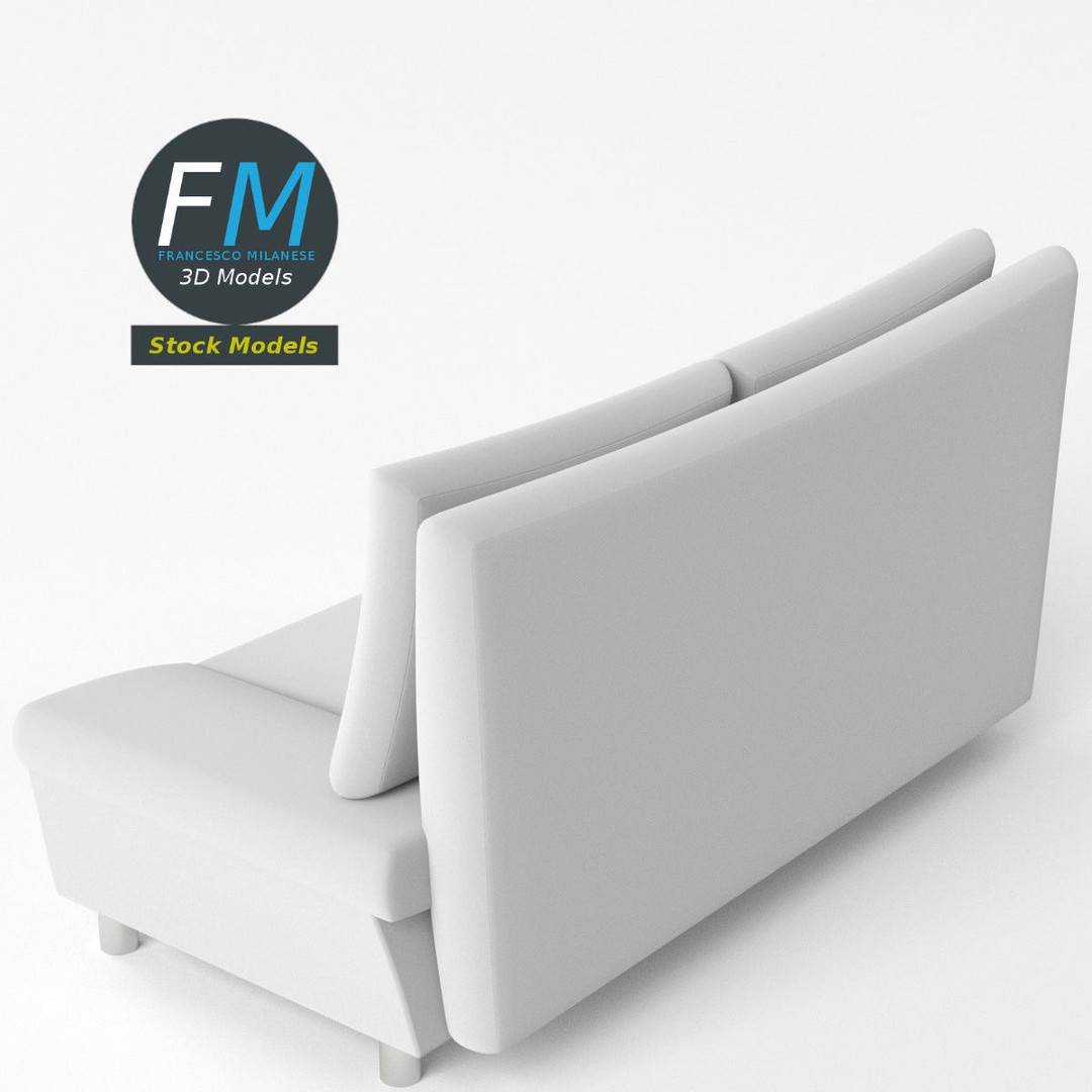 Couch Sofa 3D Model – PBR Game-Ready Asset, FBX & OBJ Formats - View 6
