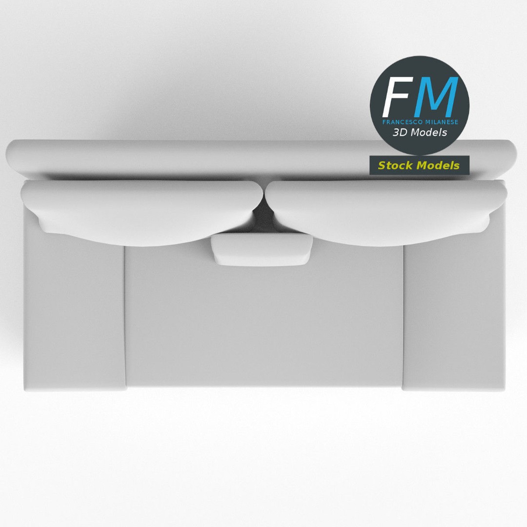 Couch Sofa 3D Model – PBR Game-Ready Asset, FBX & OBJ Formats - View 7