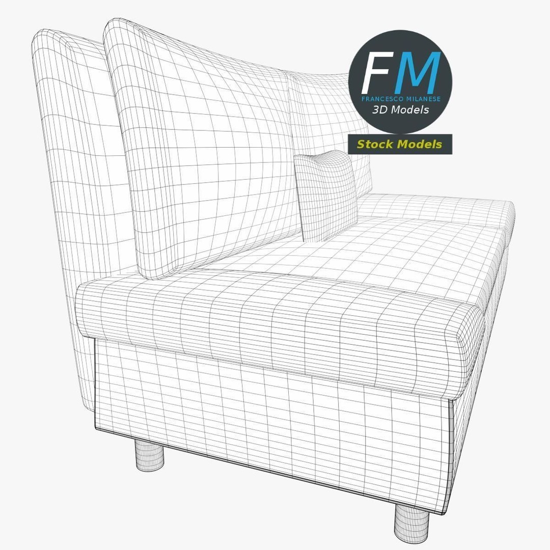 Couch Sofa 3D Model – PBR Game-Ready Asset, FBX & OBJ Formats - View 8