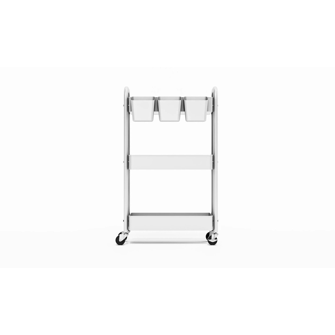 Minimal Rolling Storage Cart 3D Model – Modern Utility Organizer, FBX - View 6