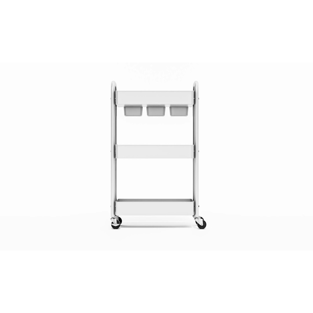 Minimal Rolling Storage Cart 3D Model – Modern Utility Organizer, FBX - View 8