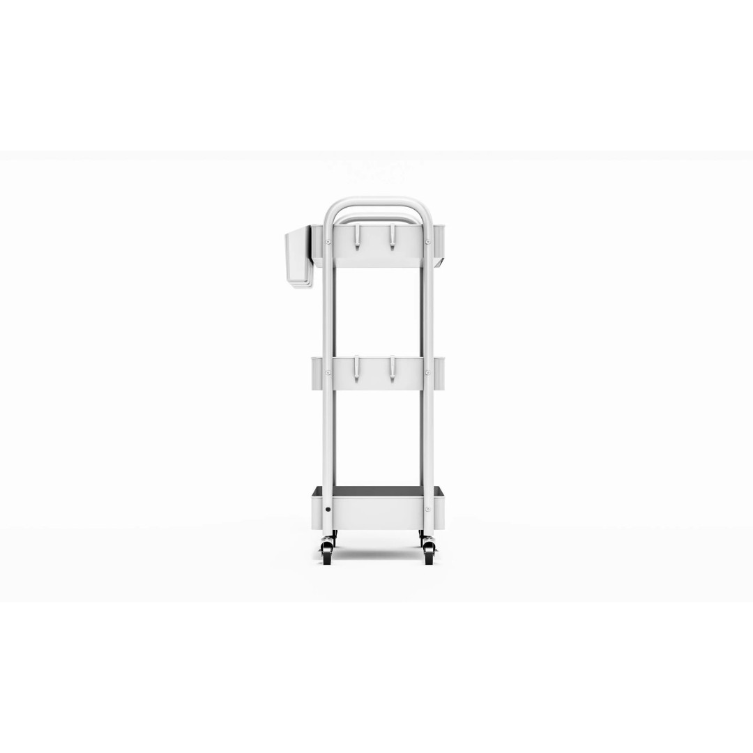 Minimal Rolling Storage Cart 3D Model – Modern Utility Organizer, FBX - View 9