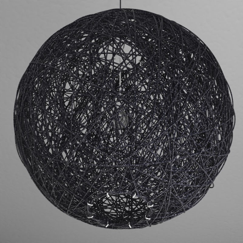 Rattan Pendant Ceiling Lamp 3D Model – High Poly ArchViz Asset, FBX - View 4