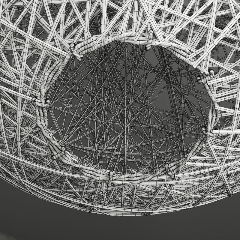 Rattan Pendant Ceiling Lamp 3D Model – High Poly ArchViz Asset, FBX - View 8