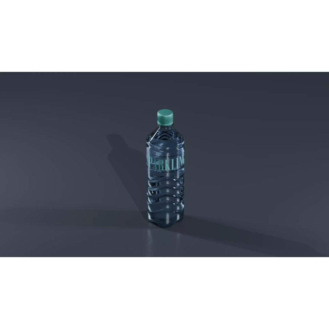 Reusable Water Bottle 3D Model – Low Poly Kitchen Asset, FBX, OBJ - View 5