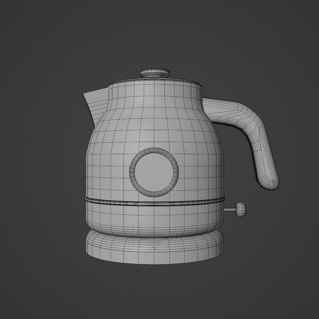 Scuffed Plastic Kettle 3D Model – Low Poly Game Ready, FBX - View 17
