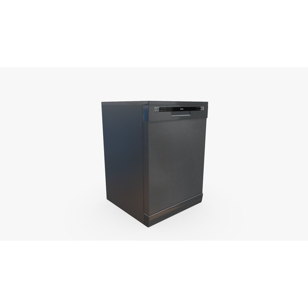 Amica DFM61E6qISMG Dishwasher 3D Model – Low Poly PBR Game Asset, FBX - View 3
