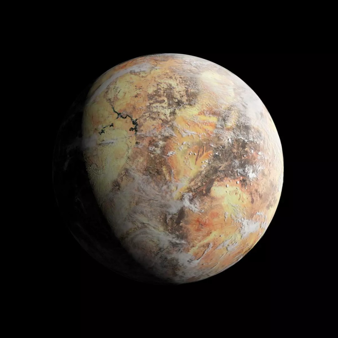 Desert Planet 3D Model – Low Poly Alien Terrain, FBX, OBJ - View 2