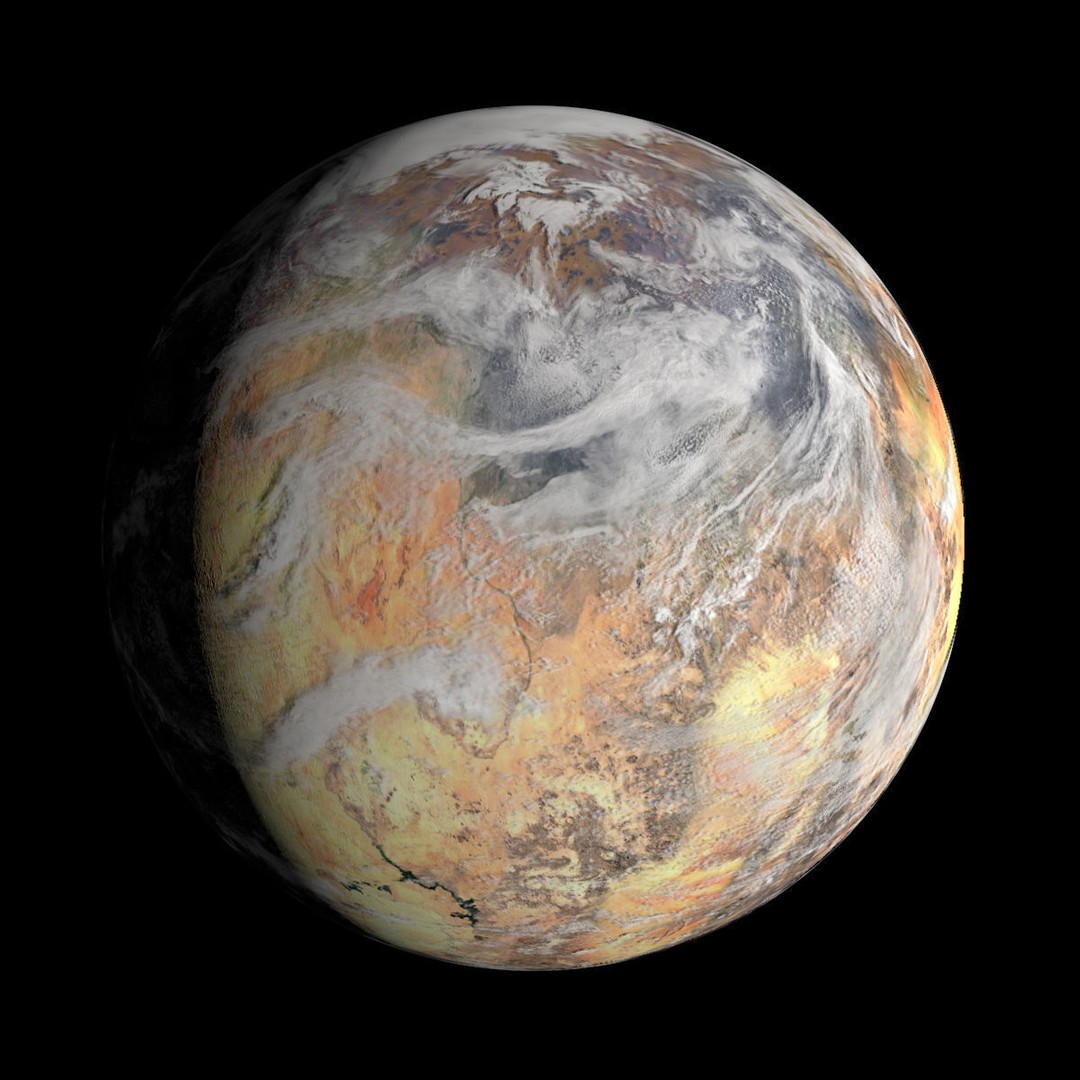 Desert Planet 3D Model – Low Poly Alien Terrain, FBX, OBJ - View 3