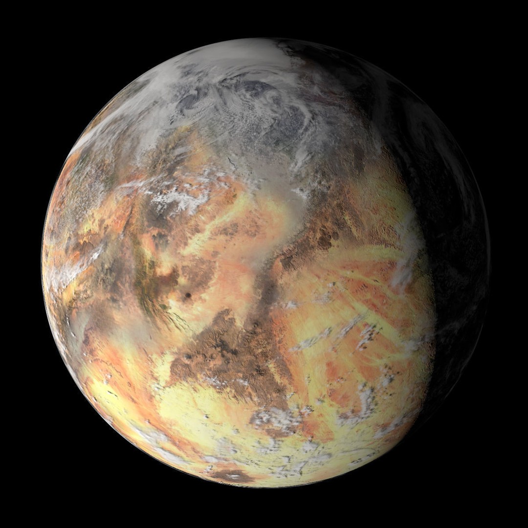Desert Planet 3D Model – Low Poly Alien Terrain, FBX, OBJ - View 6