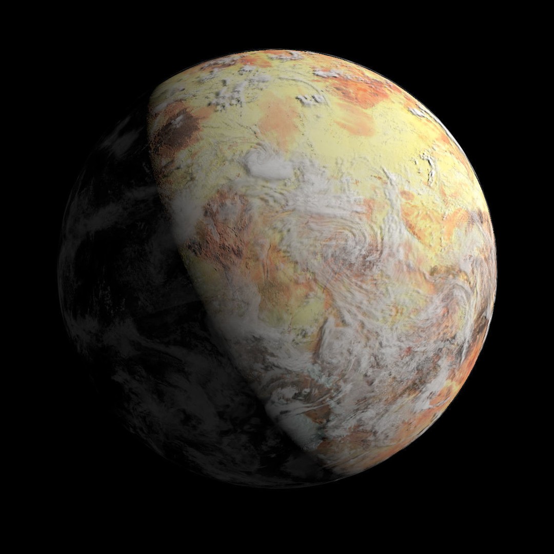 Desert Planet 3D Model – Low Poly Alien Terrain, FBX, OBJ - View 7