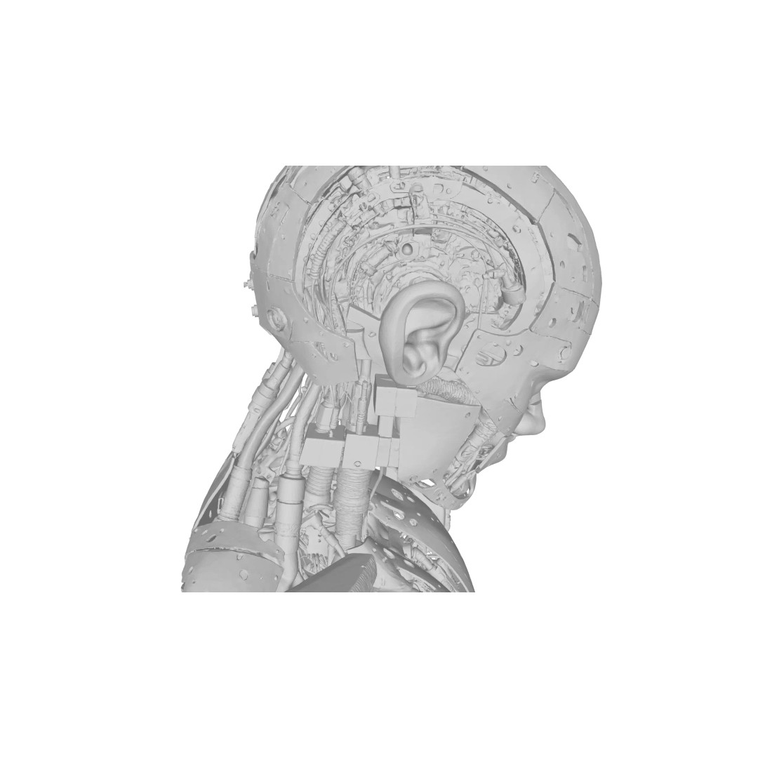 Sci Fi Android Robot Head 3D Model – Game Ready Cybernetic Character