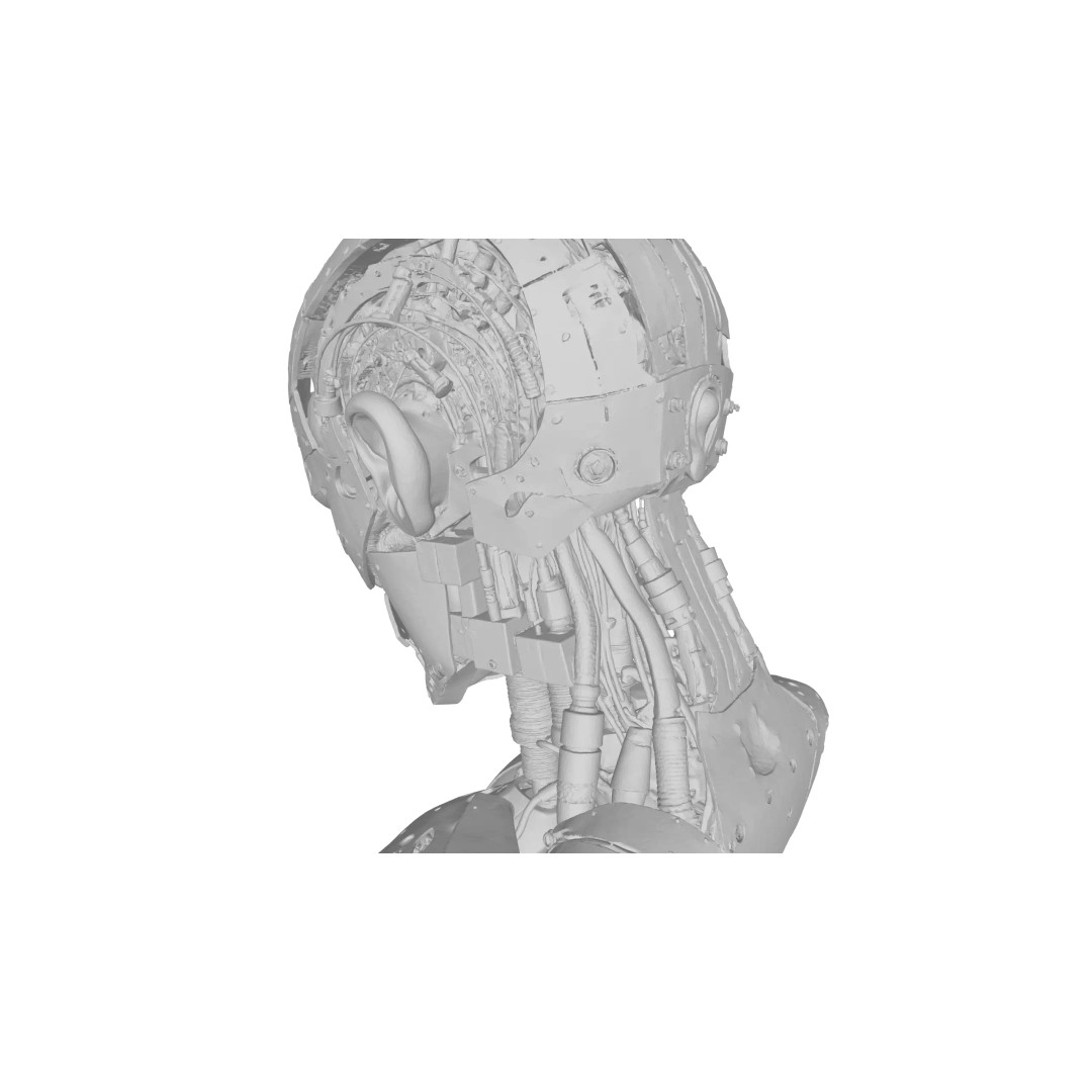 Sci Fi Android Robot Head 3D Model – Game Ready Cybernetic Character - View 19