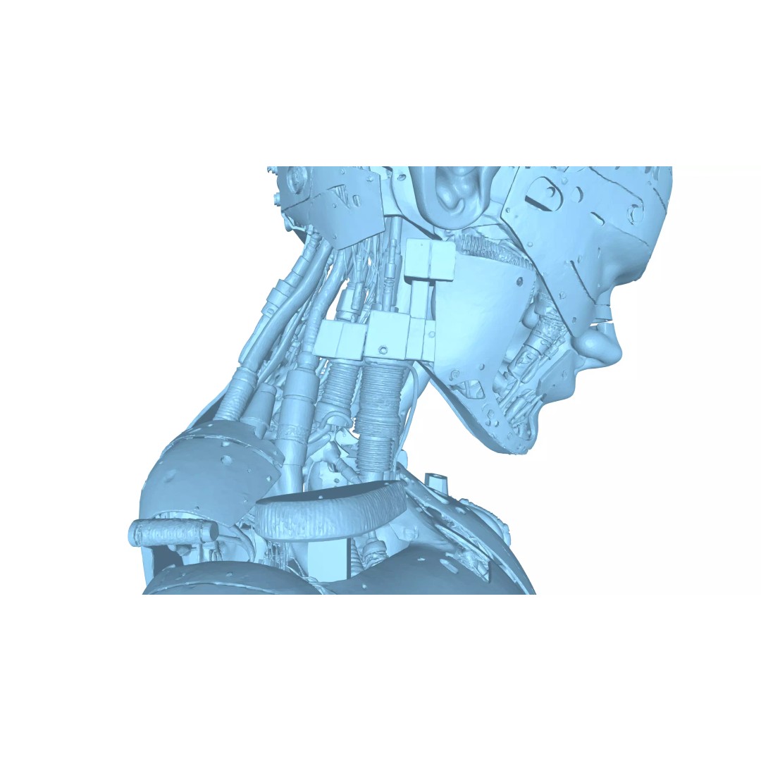 Sci Fi Android Robot Head 3D Model – Game Ready Cybernetic Character - View 6
