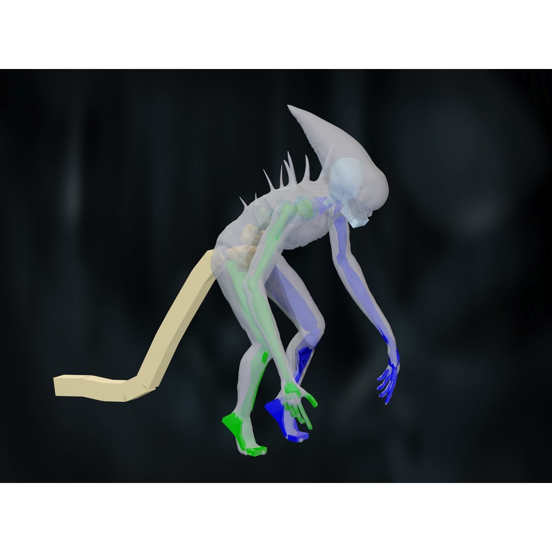 Neomorph 3D Model – Low Poly Rigged Character with PBR Textures