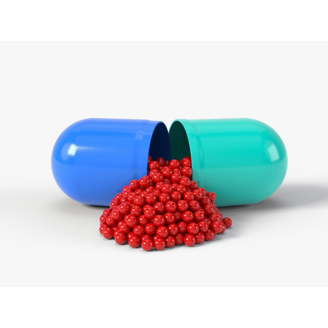 Capsule Pill 3D Model – High Poly PBR Asset with Color Variations - View 11