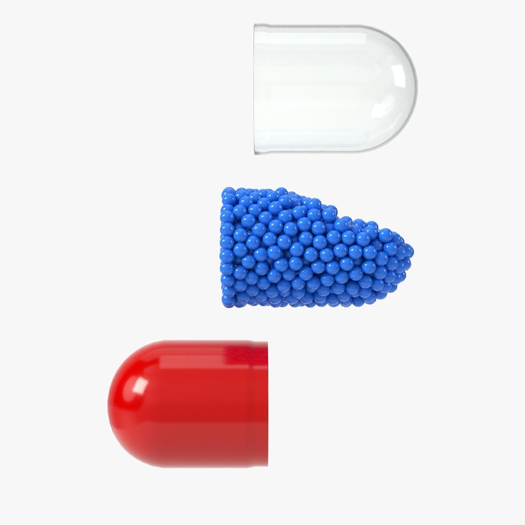 Capsule Pill 3D Model – High Poly PBR Asset with Color Variations - View 5