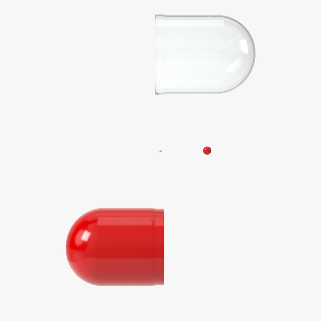 Capsule Pill 3D Model – High Poly PBR Asset with Color Variations - View 6