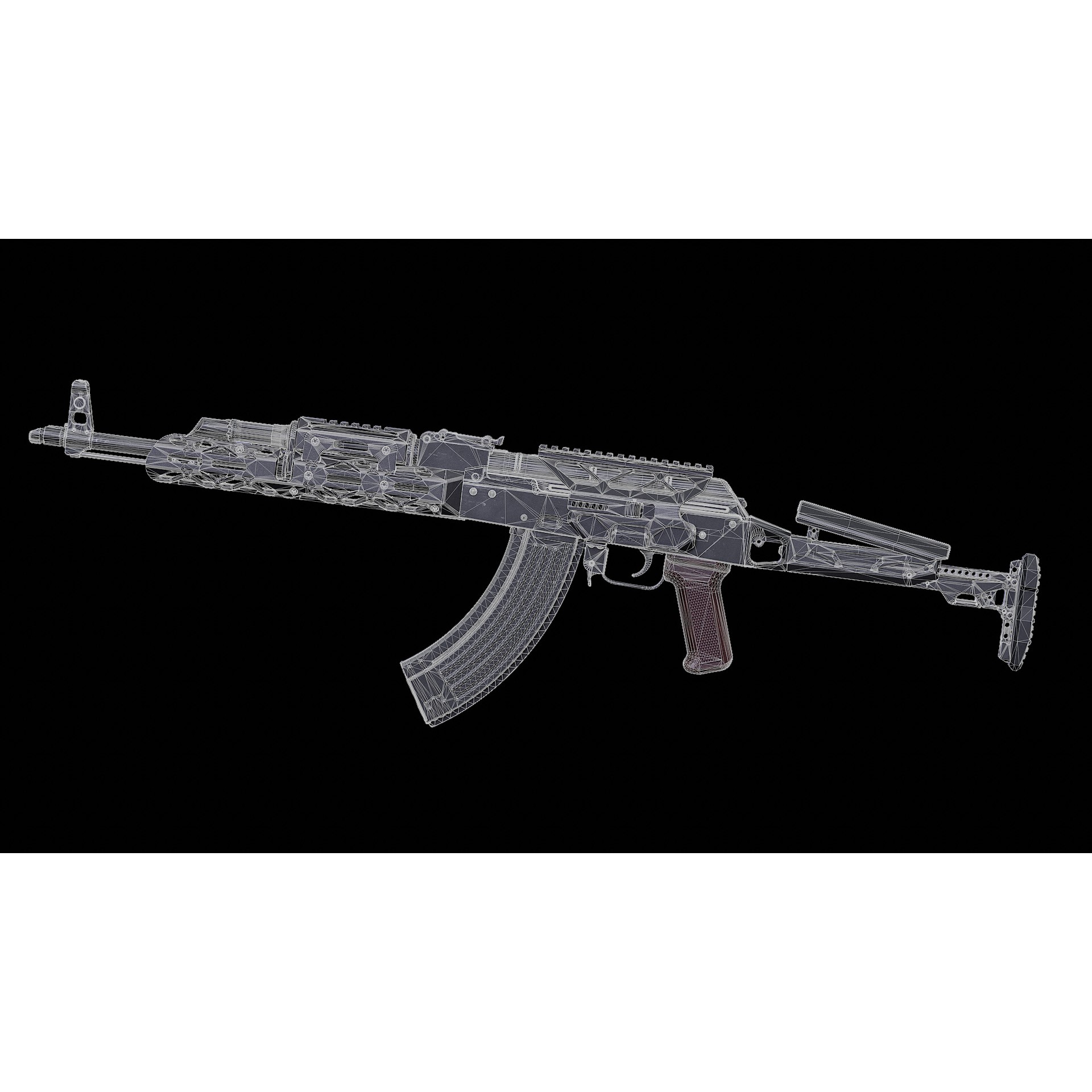 AKM KPYK - Low-Poly Game-Ready 3D Model