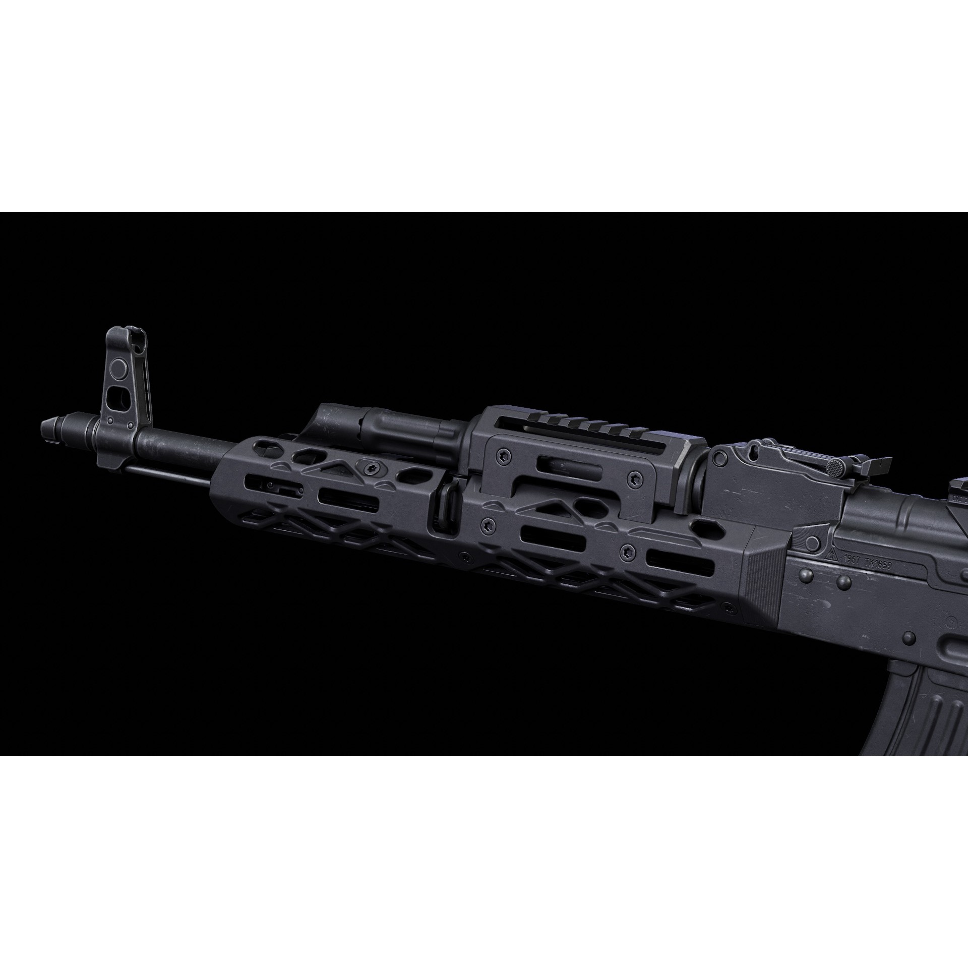 AKM KPYK - Low-Poly Game-Ready 3D Model - View 10