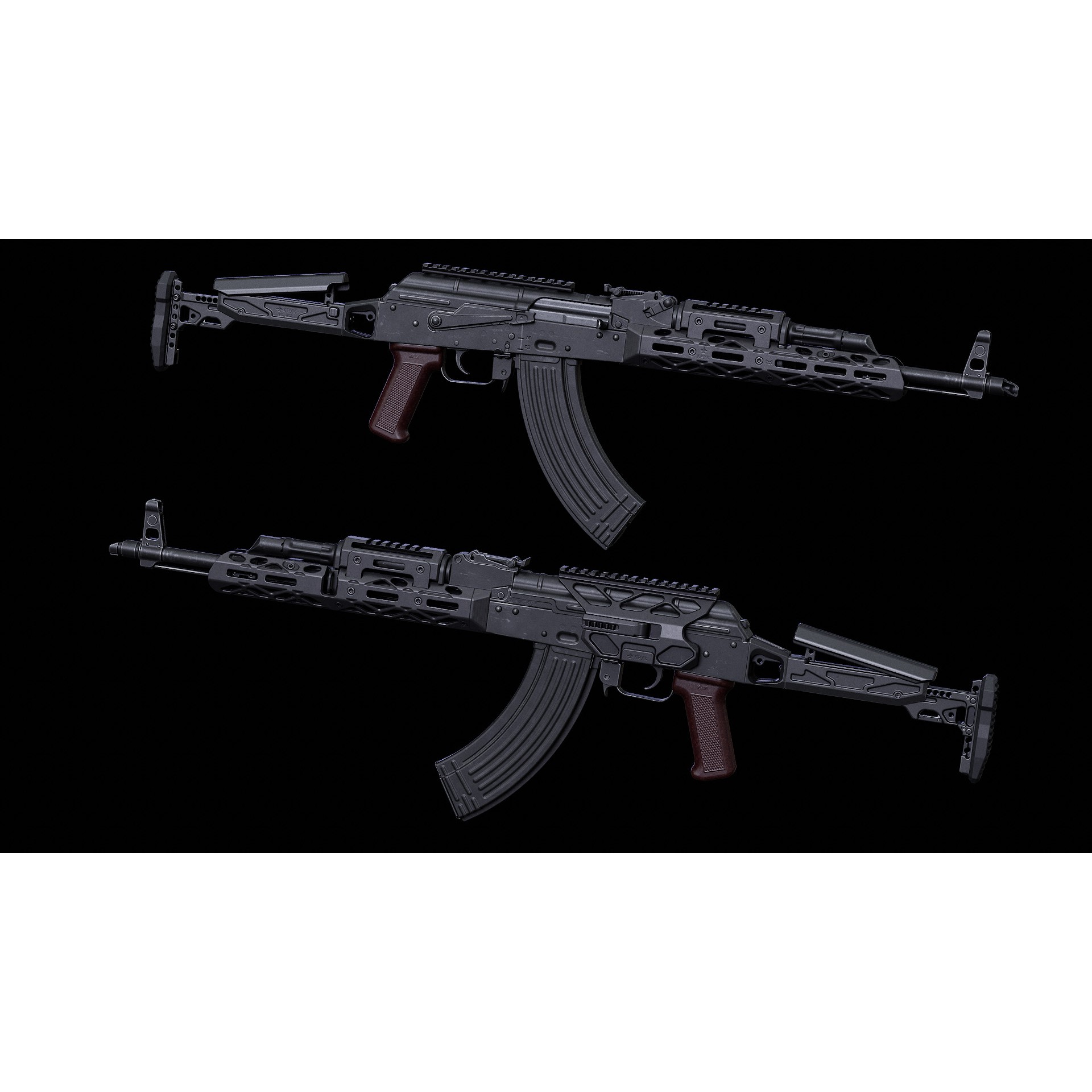 AKM KPYK - Low-Poly Game-Ready 3D Model - View 14