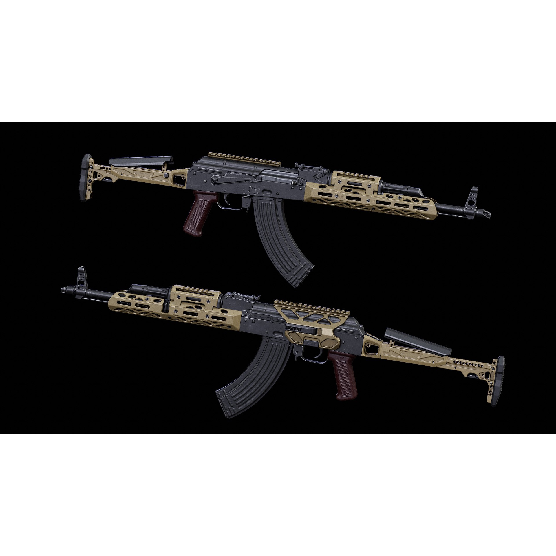 AKM KPYK - Low-Poly Game-Ready 3D Model - View 15