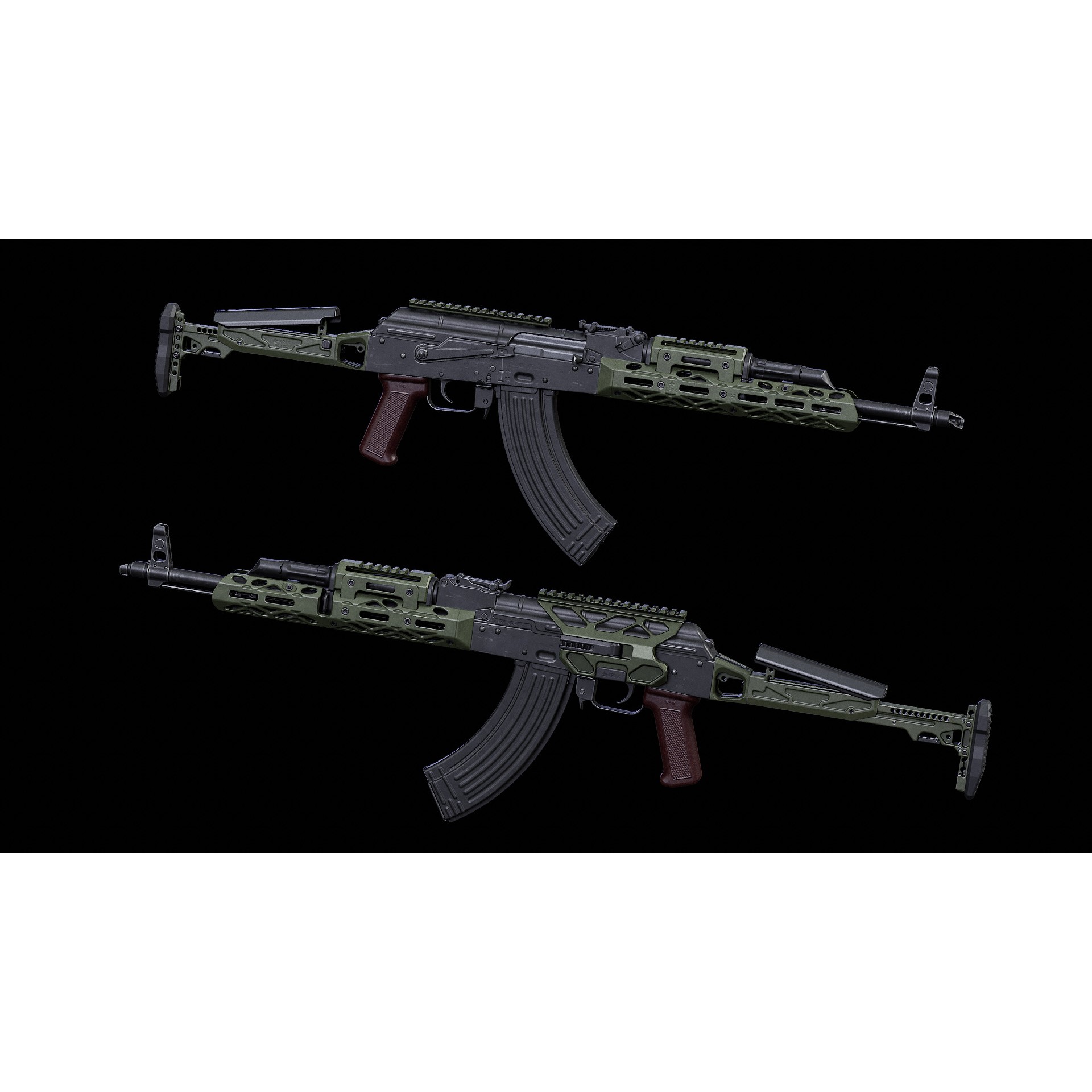 AKM KPYK - Low-Poly Game-Ready 3D Model - View 16