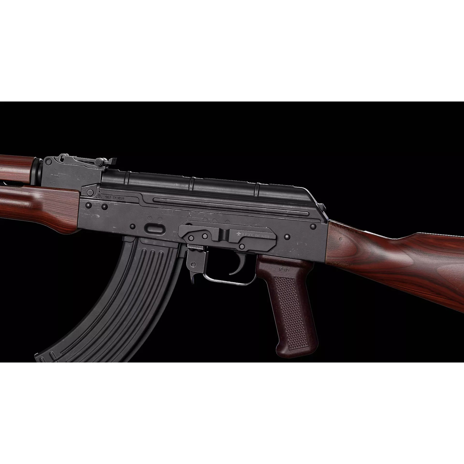 AKM KPYK - Low-Poly Game-Ready 3D Model - View 21