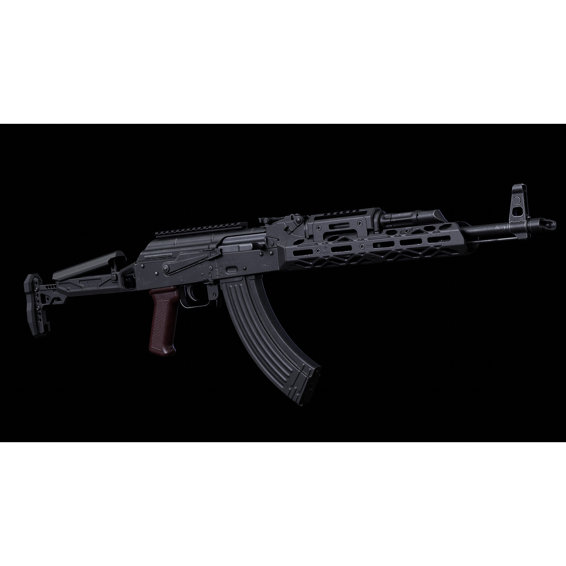 AKM KPYK - Low-Poly Game-Ready 3D Model - View 6