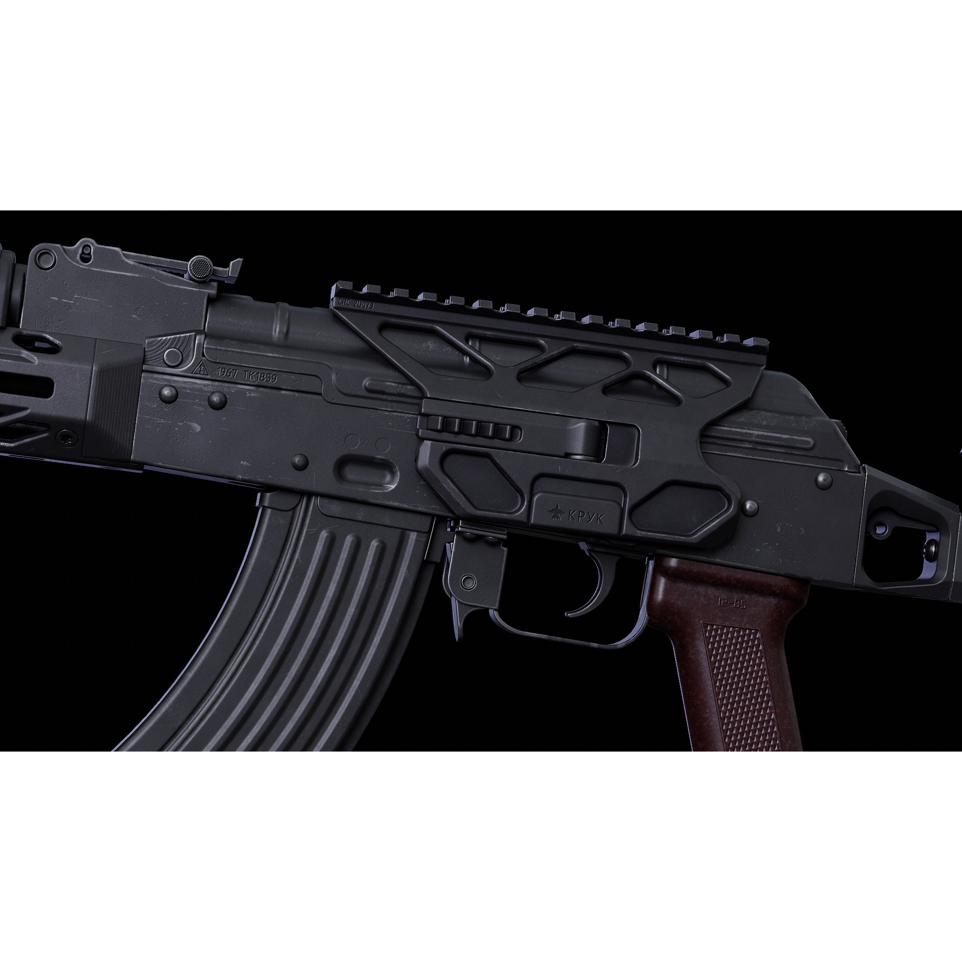 AKM KPYK - Low-Poly Game-Ready 3D Model - View 9