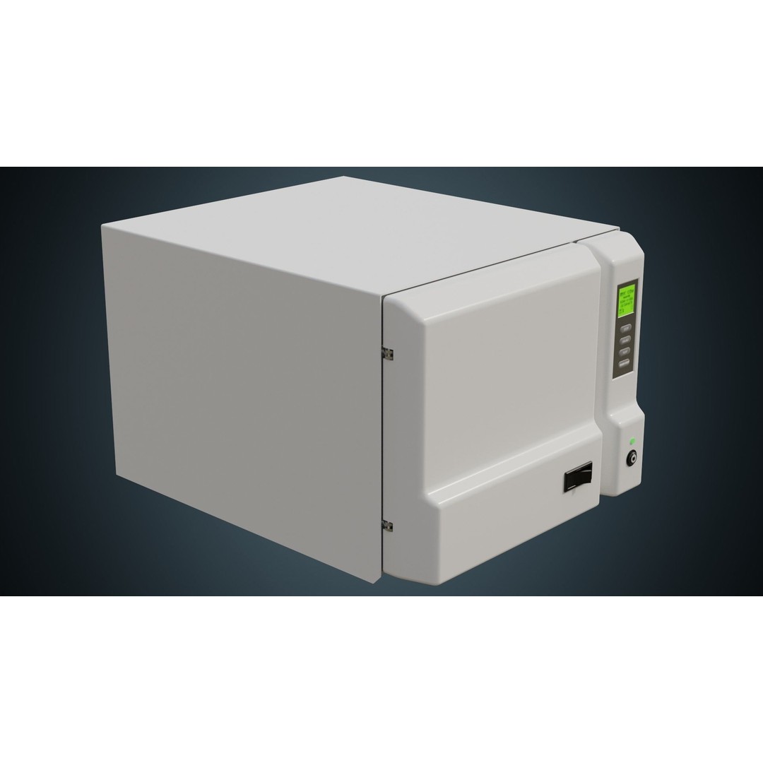 Autoclave 3D Model – Low Poly Medical Equipment, FBX, Game Ready - View 3