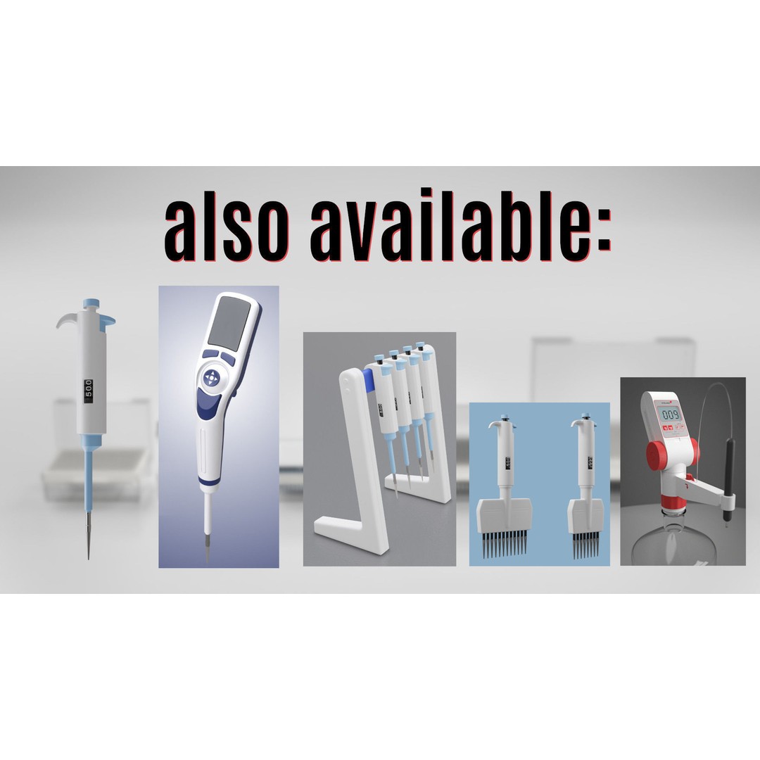 Pipette Tips Box 3D Model – Multichannel Tips 10µL to 10ML, FBX