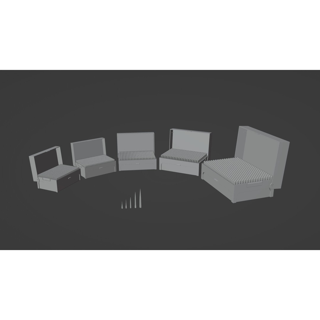 Pipette Tips Box 3D Model – Multichannel Tips 10µL to 10ML, FBX - View 10