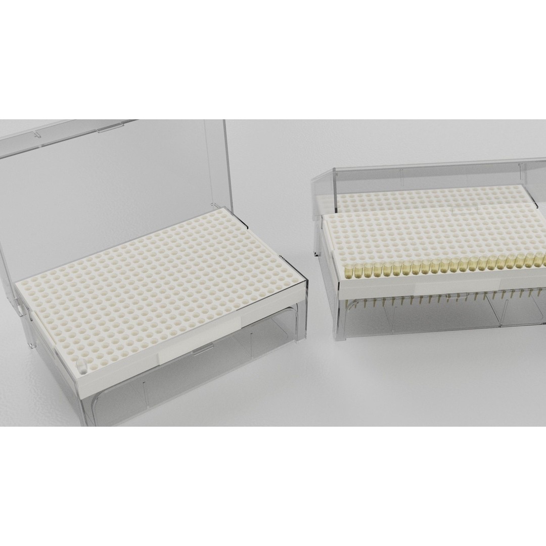 Pipette Tips Box 3D Model – Multichannel Tips 10µL to 10ML, FBX - View 14