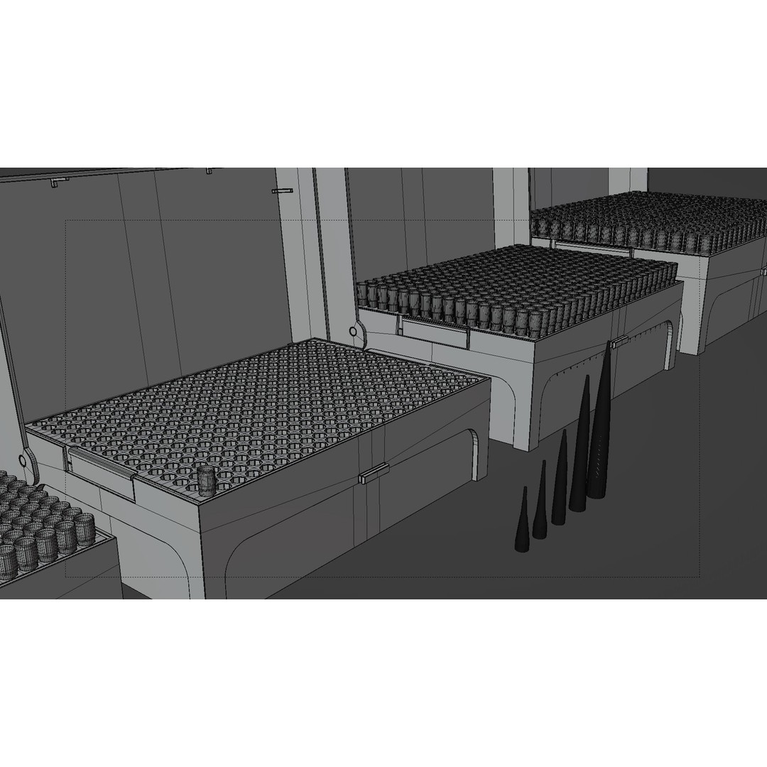 Pipette Tips Box 3D Model – Multichannel Tips 10µL to 10ML, FBX - View 15
