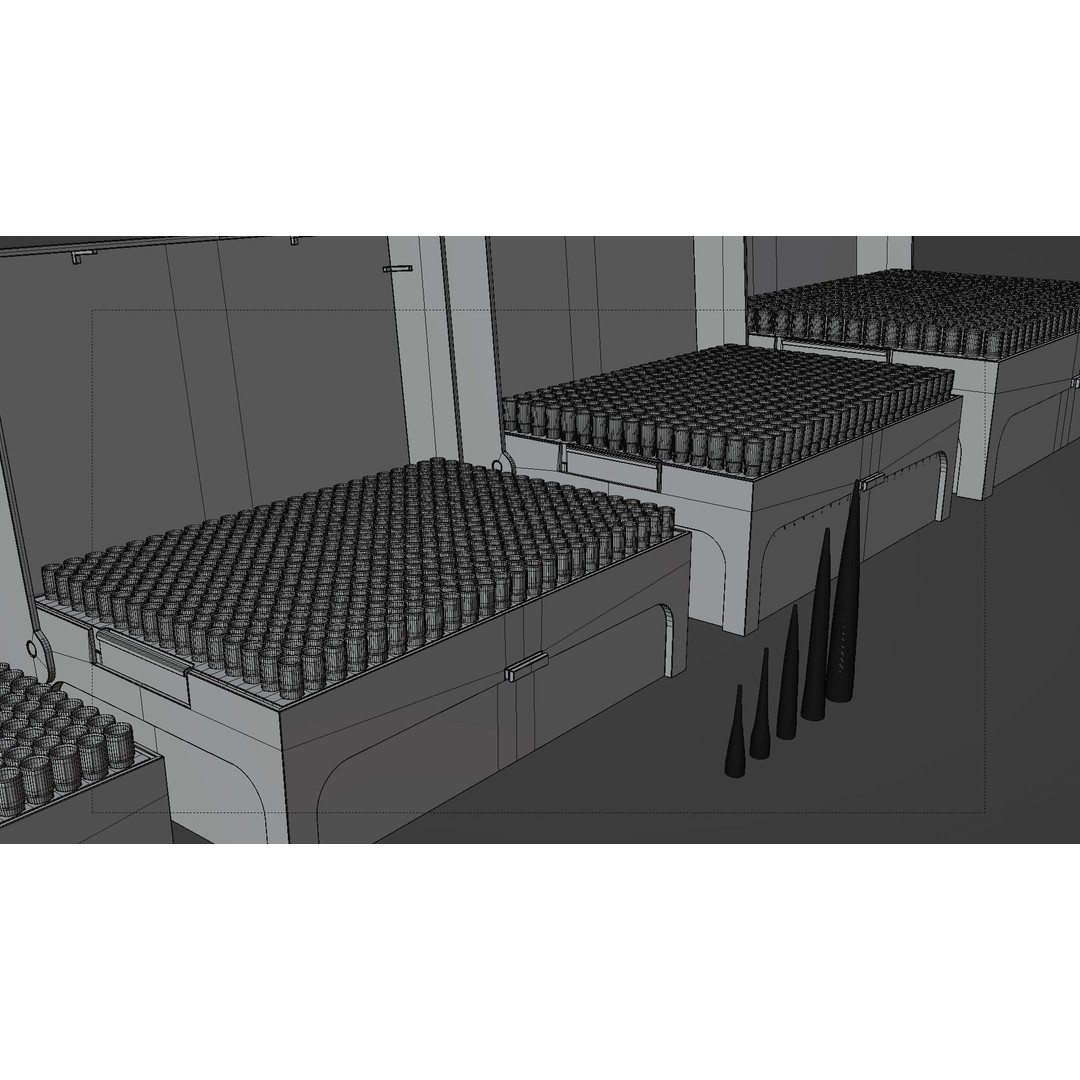 Pipette Tips Box 3D Model – Multichannel Tips 10µL to 10ML, FBX - View 4