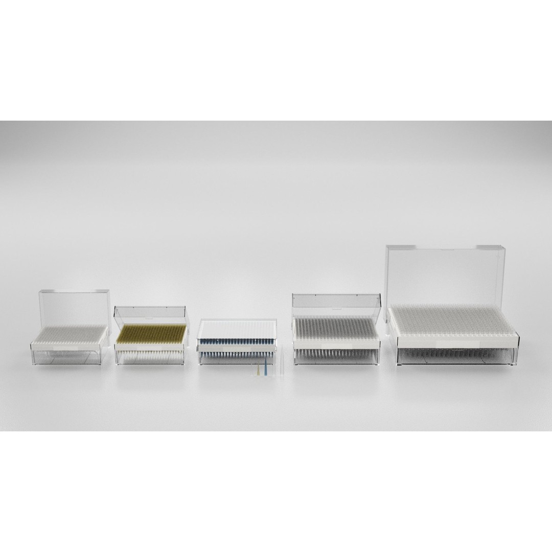 Pipette Tips Box 3D Model – Multichannel Tips 10µL to 10ML, FBX - View 9