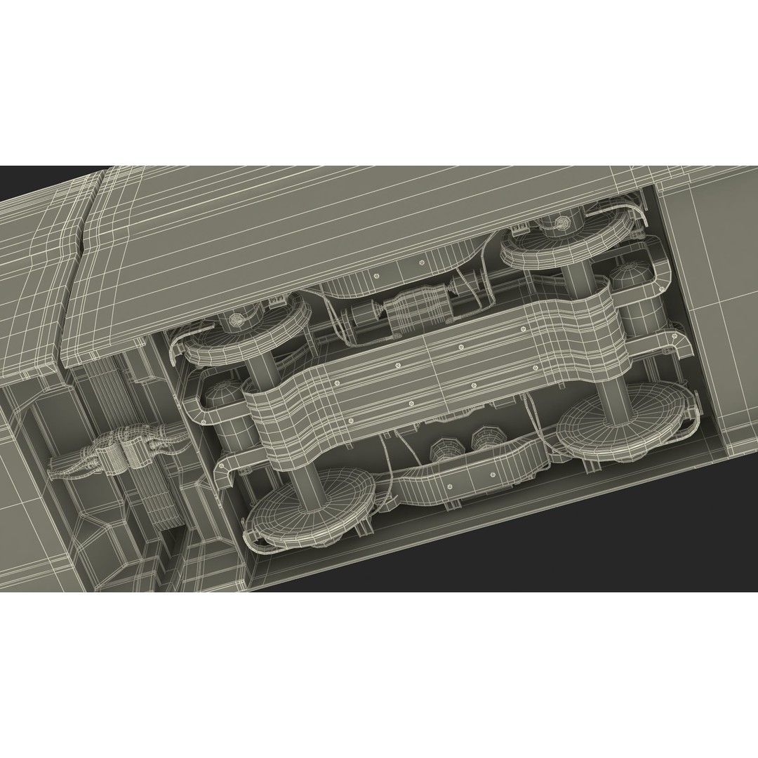 Futuristic Passenger Train 3D Model – Sci-Fi High-Speed Rail, PBR