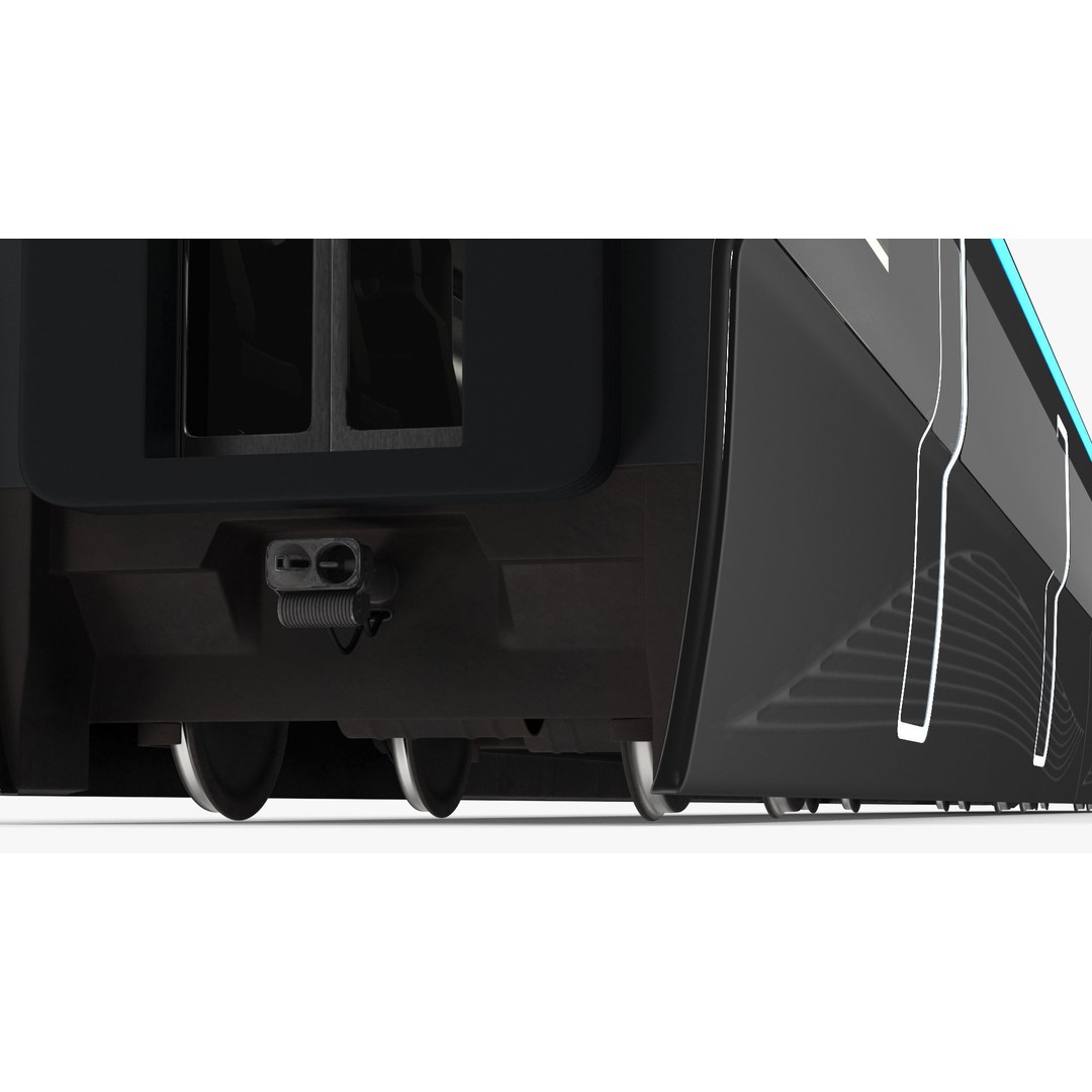 Futuristic Passenger Train 3D Model – Sci-Fi High-Speed Rail, PBR - View 17